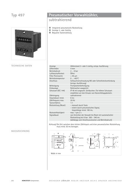 Technische Daten - sensor instruments