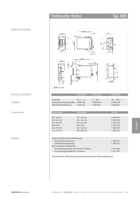 Technische Daten - sensor instruments