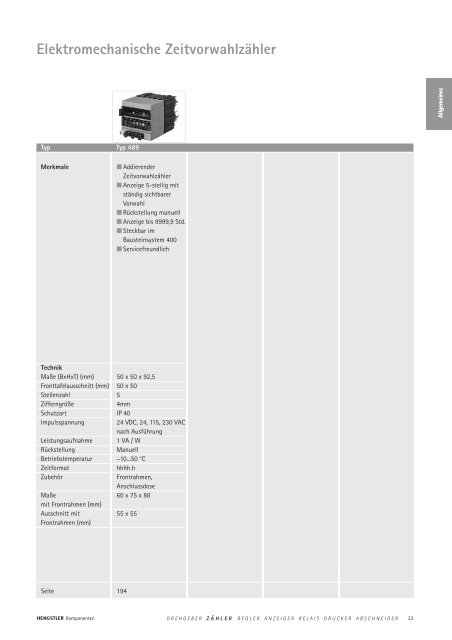 Technische Daten - sensor instruments