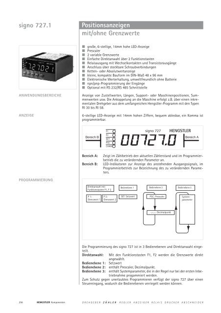 Technische Daten - sensor instruments