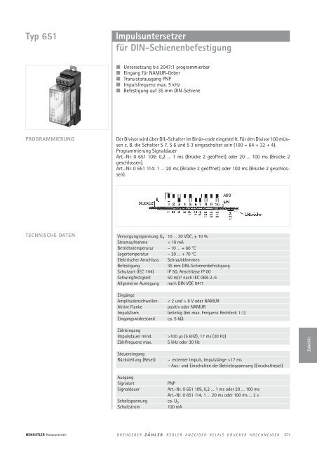 Technische Daten - sensor instruments