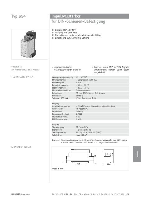 Technische Daten - sensor instruments