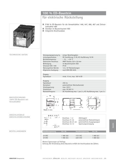 Technische Daten - sensor instruments