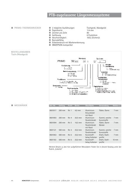 Technische Daten - sensor instruments