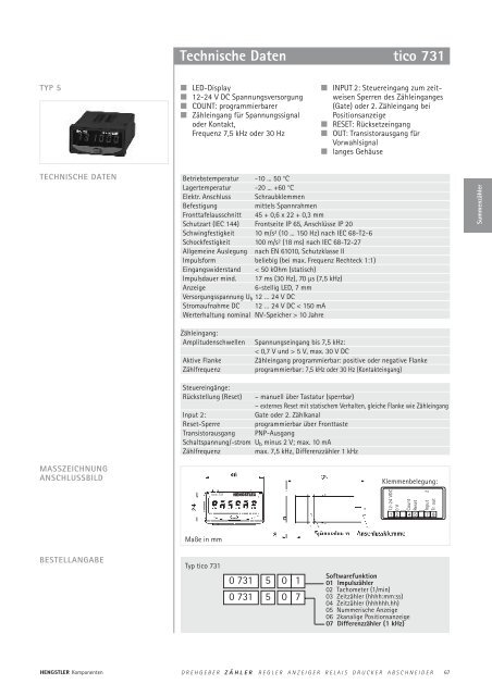 Technische Daten - sensor instruments