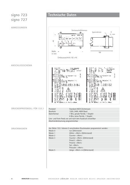 Technische Daten - sensor instruments