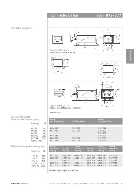 Technische Daten - sensor instruments