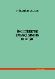 F. Engels, Ä°ngiltere'de EmekÃ§i SÄ±nÄ±fÄ±n Durumu