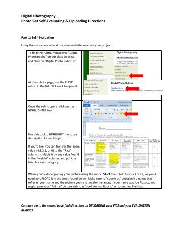 Self-Evaluation and Photo Uploading to SDR Site - School District of ...