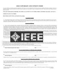 IEEE COPYRIGHT AND CONSENT FORM