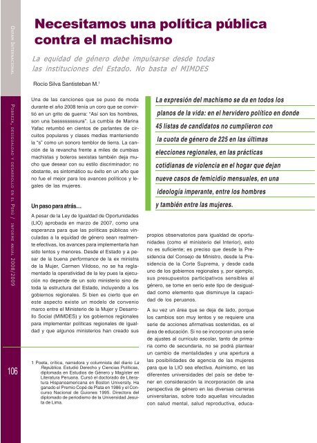 Pobreza, desigualdad y desarrollo en el PerÃº - Oxfam International