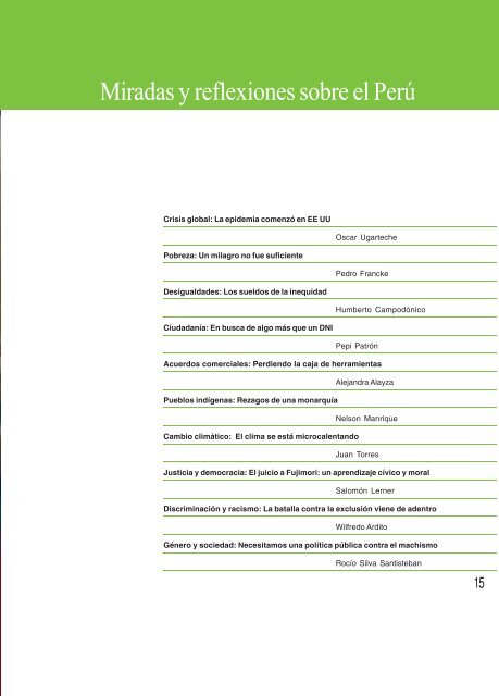 Pobreza, desigualdad y desarrollo en el PerÃº - Oxfam International