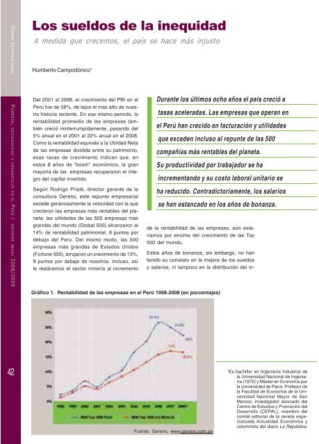 Pobreza, desigualdad y desarrollo en el PerÃº - Oxfam International