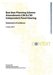 Baw Baw Planning Scheme Amendments C86 & C90 Independent ...