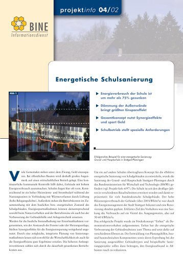 Energetische Schulsanierung