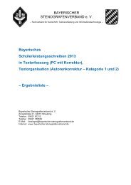 Ergebnisse - Bayerischer Stenografenverband eV