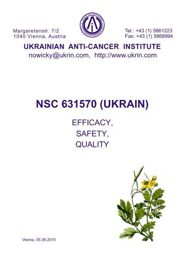 NSC 631570 (UKRAIN) - Ukrainian Anti Cancer Institute