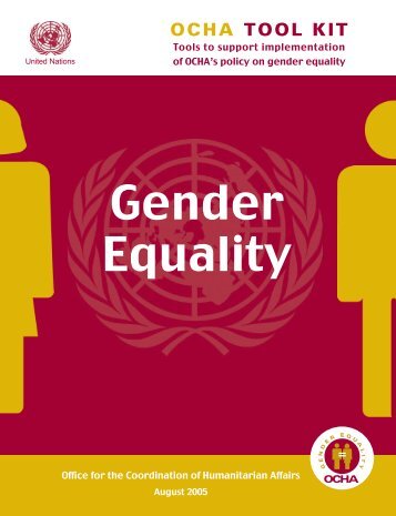 OCHA Tool Kit - Gender Equality - OCHANet