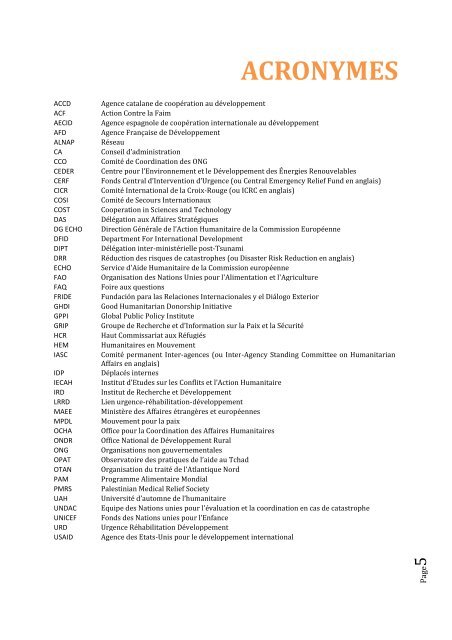 Rapport d'activités 2009 - Groupe URD