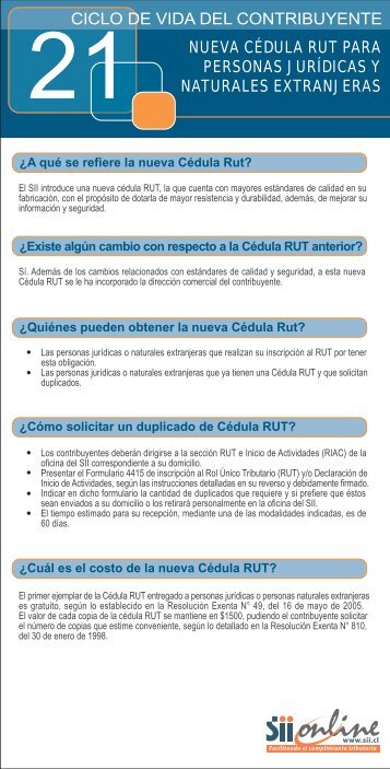 nueva cédula rut para personas jurídicas y naturales extranjeras ...