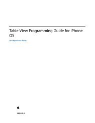 Table View Programming Guide for iPhone OS