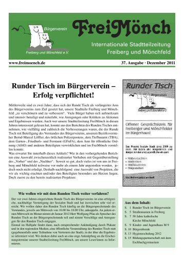 Ausgabe 37 - BÃ¼rgerverein Freiberg und MÃ¶nchfeld eV