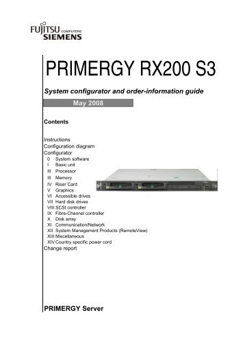 PRIMERGY RX200 S3