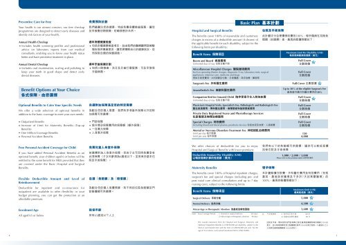 Taipan Medical Insurance Plan - èåå­(äºå¤ª)ä¿éªæéå¬å¸