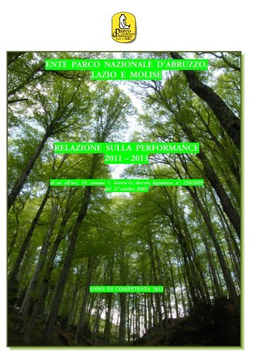 Relazione sulla Performance 2011-2013 - Parco Nazionale d ...