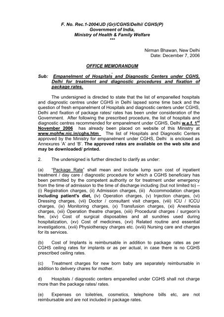 F No Rec 1 2004 Jd Gr Cghs Delhi Cghs P Government Of