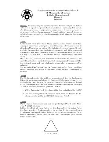 Klasse 6 - Mathematik-Olympiaden e.V.