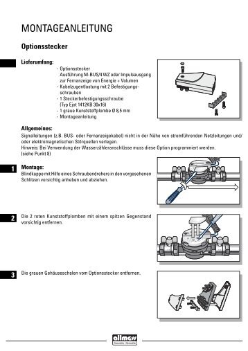 Montageanleitung Optionsstecker - Allmess GmbH