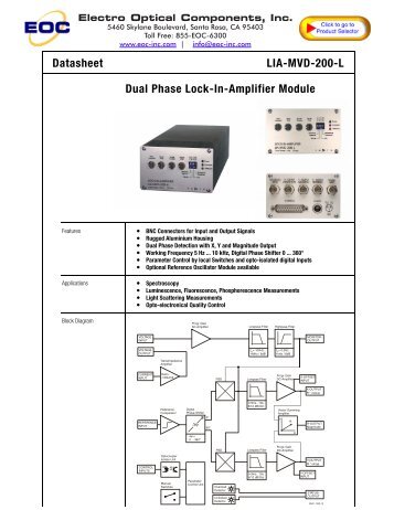 Electro Optical Components, Inc. Datasheet LIA-MVD-200-L Dual ...