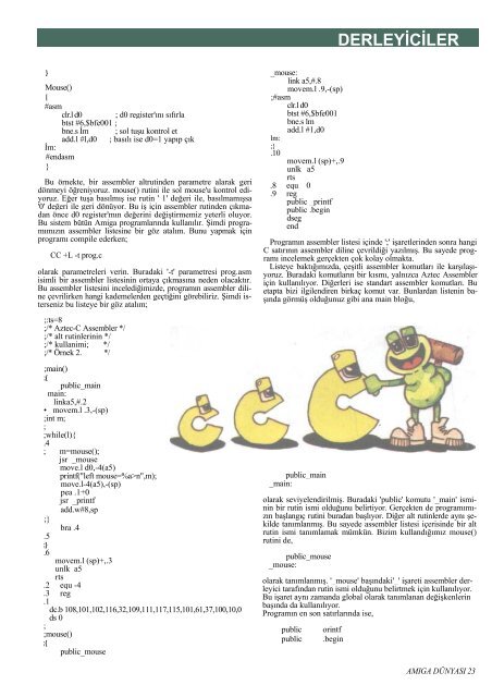 Amiga Dunyasi - Sayi 26 (Temmuz 1992).pdf - Retro Dergi