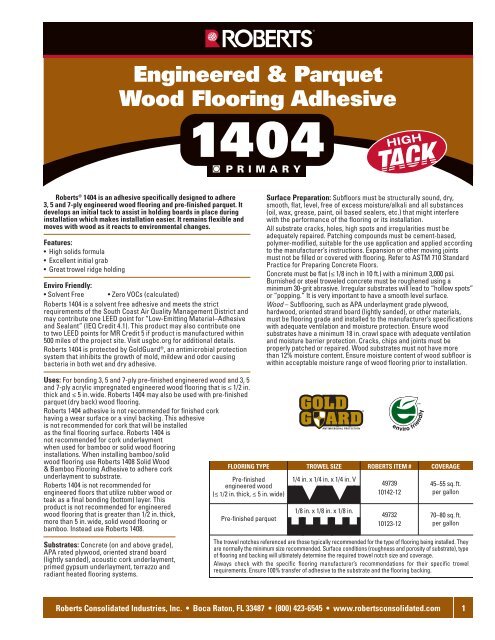 Parquet Wood Flooring Adhesive, Roberts Floor Adhesive Sds