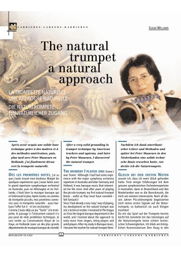 The natural trumpet a natural approach - Susan Williams