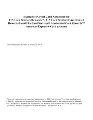 Example of Credit Card Agreement for FIA Card Services Rewards ...