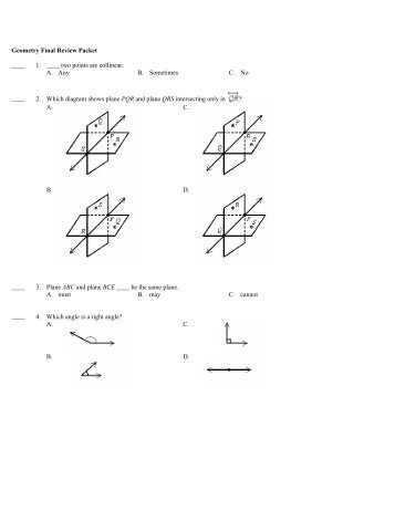 05_Geometry Final Multiple Choice Review Packet _optional one