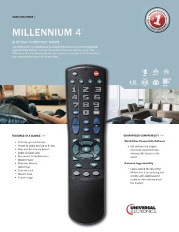 Remote User Guide Millennium 4 - NH - MetroCast