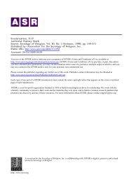 Secularization, R.I.P. Author(s): Rodney Stark Source: Sociology of ...