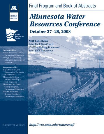 Minnesota Water Resources Conference - Water Resources Center ...