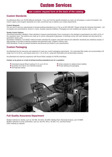 Chemical Reference Standards AccuStandardÂ®