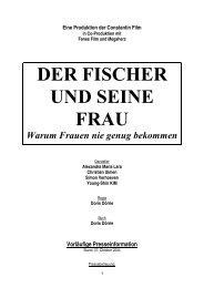 DER FISCHER UND SEINE FRAU - Dreharbeiten.de