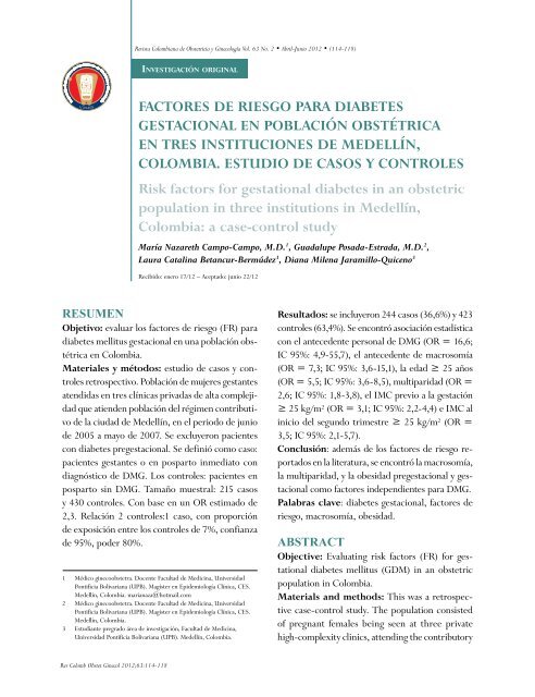 diabetes gestacional benjamin