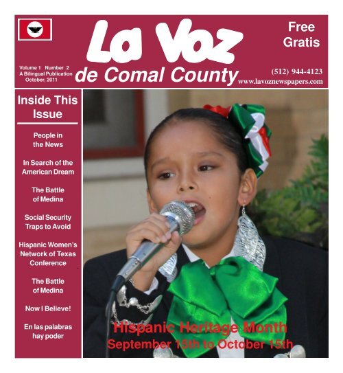 La Voz de Comal County October 2011.pmd - La Voz Newspapers