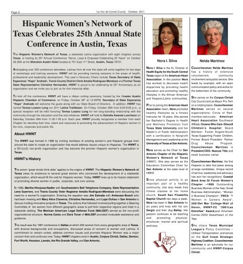 La Voz de Comal County October 2011.pmd - La Voz Newspapers