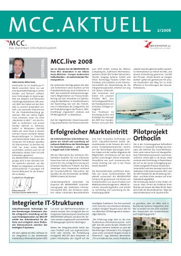 MCC.live 2008 Integrierte IT-Strukturen ... - Meierhofer AG