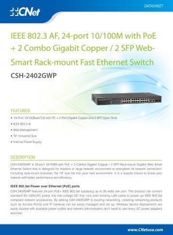 CSH-2402GWP Datasheets - CNet