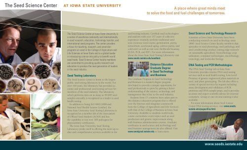 The Seed Science Center - Iowa State University