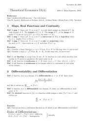 Theoretical Economics IA(4): Rules of Differentiation: